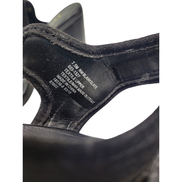 N by Nicole Miller Blankslate open-toe black block heel sandals 7.5 - Picture 6 of 10